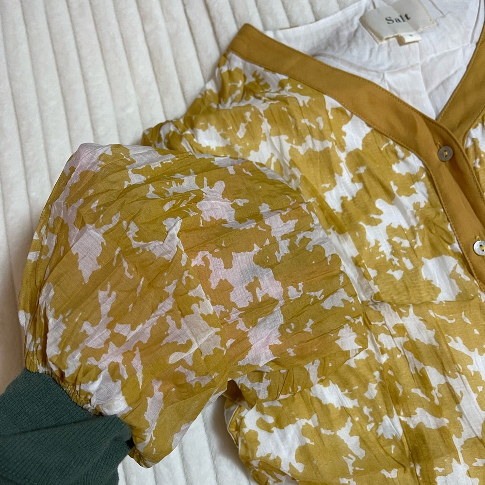 Roolee | Yellow & White | Floral Long Sleeve Maxi Dress - Picture 4 of 11